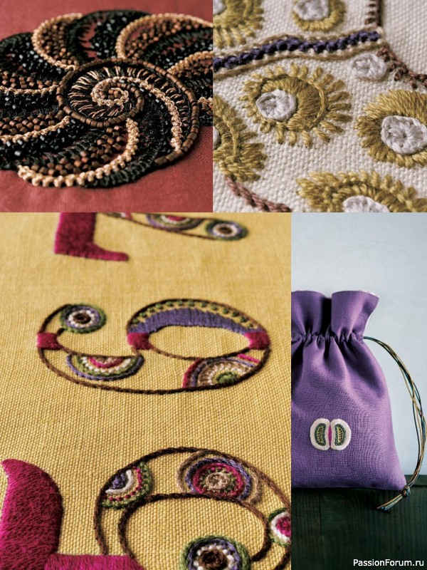 Коллекция вышивки в книге «Modern Japanese Embroidery Stitches»
