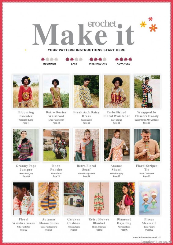 Вязаные проекты крючком в журнале «Inside Crochet №151 2022»