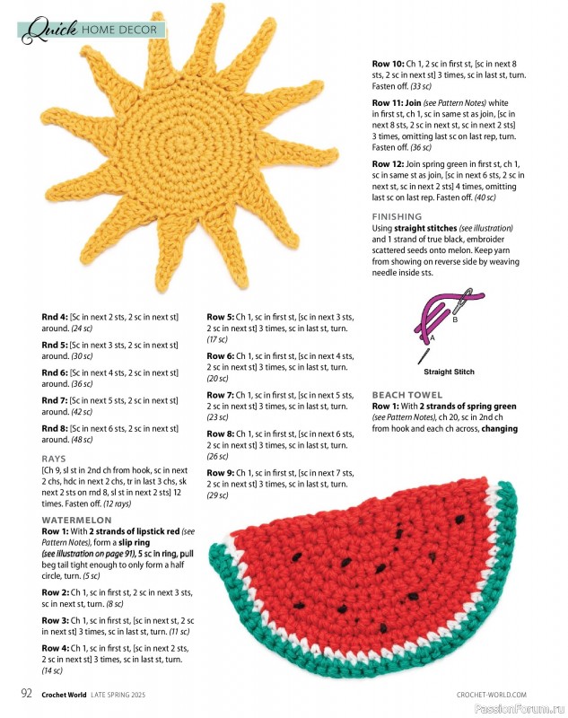 Вязаные проекты крючком в журнале «Crochet World - Late Spring 2025»