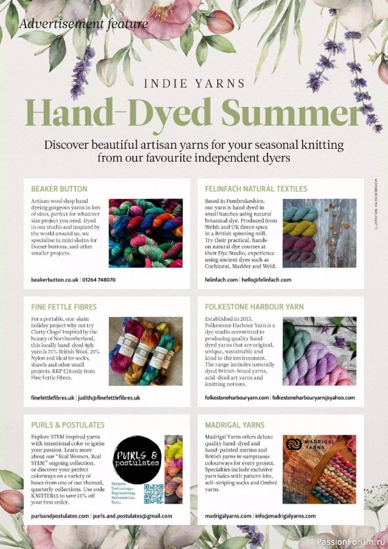 Вязаные проекты спицами в журнале «The Knitter №191 2023»