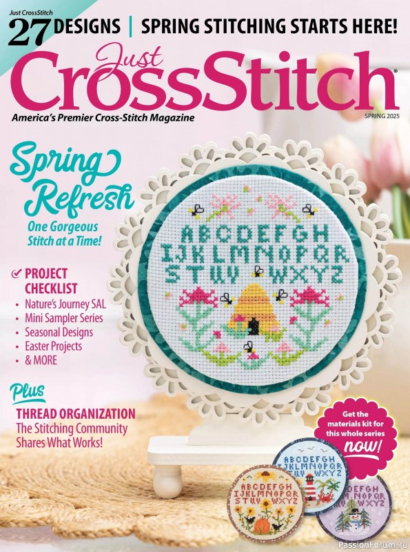 Коллекция вышивки в журнале &laquo;Just CrossStitch - Spring 2025&raquo;