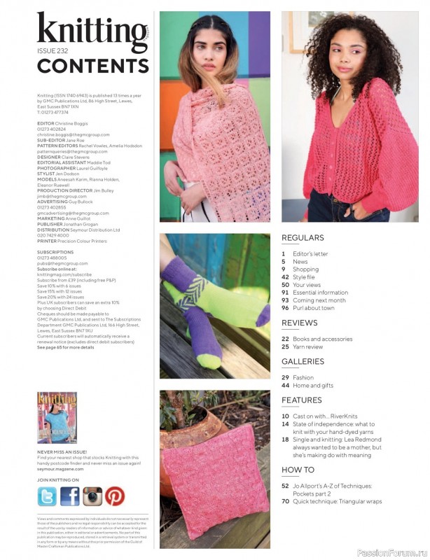 Вязаные модели спицами в журнале «Knitting №232 2022»