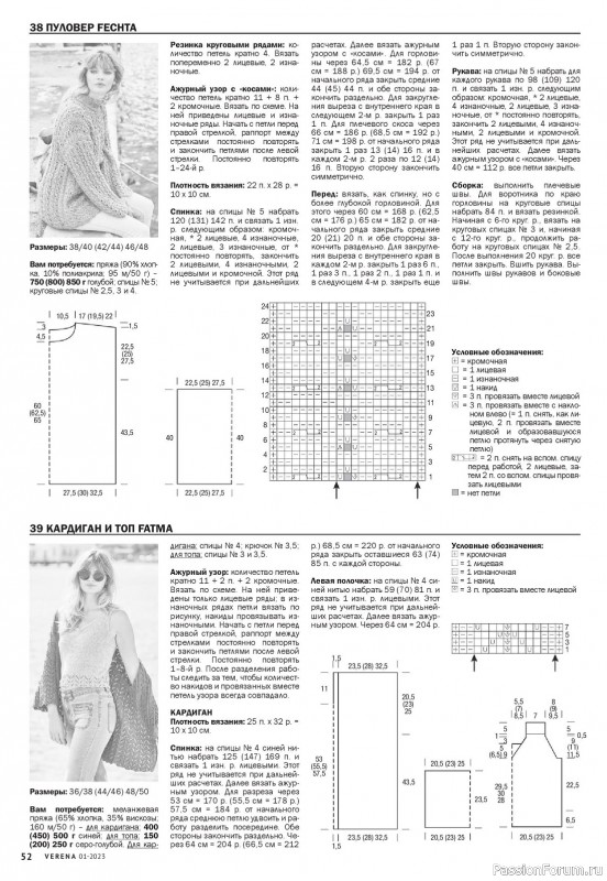 Вязаные модели в журнале «Verena №1 2023»