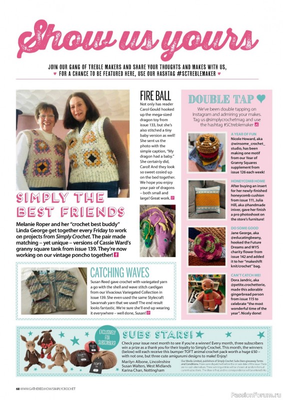 Вязаные проекты крючком в журнале «Simply Crochet №145 2024»