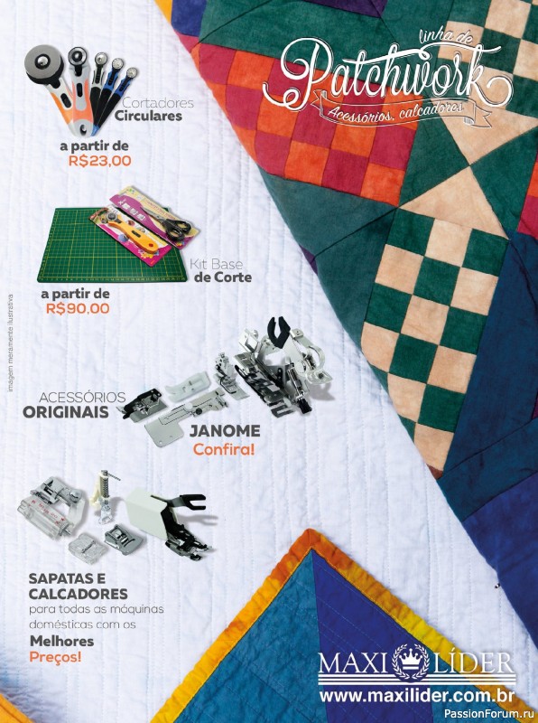 Коллекция проектов для рукодельниц в журнале «Arte em Patchwork - Fevereiro 2025»