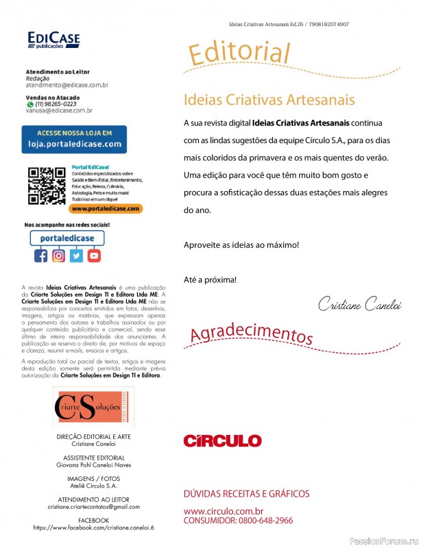 Вязаные проекты крючком в журнале «Ideias Criativas Artesanais - Fevereiro 2025»