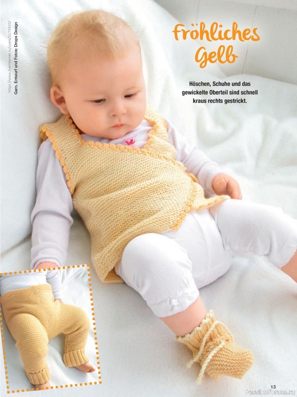 Вязаные модели для детей в журнале «Baby Strick - Februar 2024»
