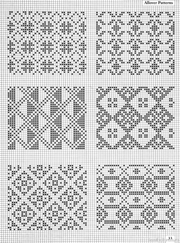 Коллекция узоров в книге «Charts for Colour Knitting»