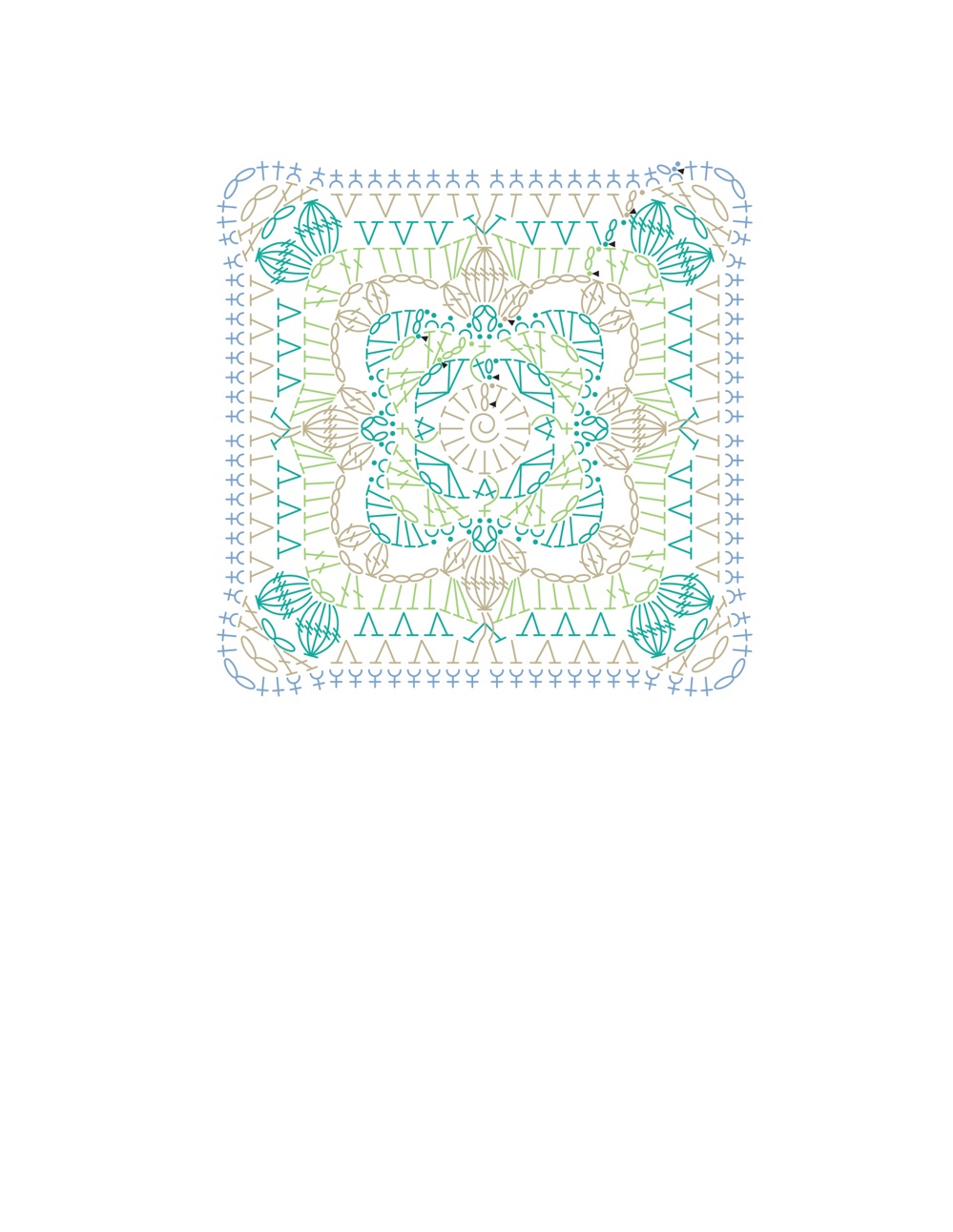 Коллекция проектов крючком в книге &laquo;100 Crochet Tiles&raquo;