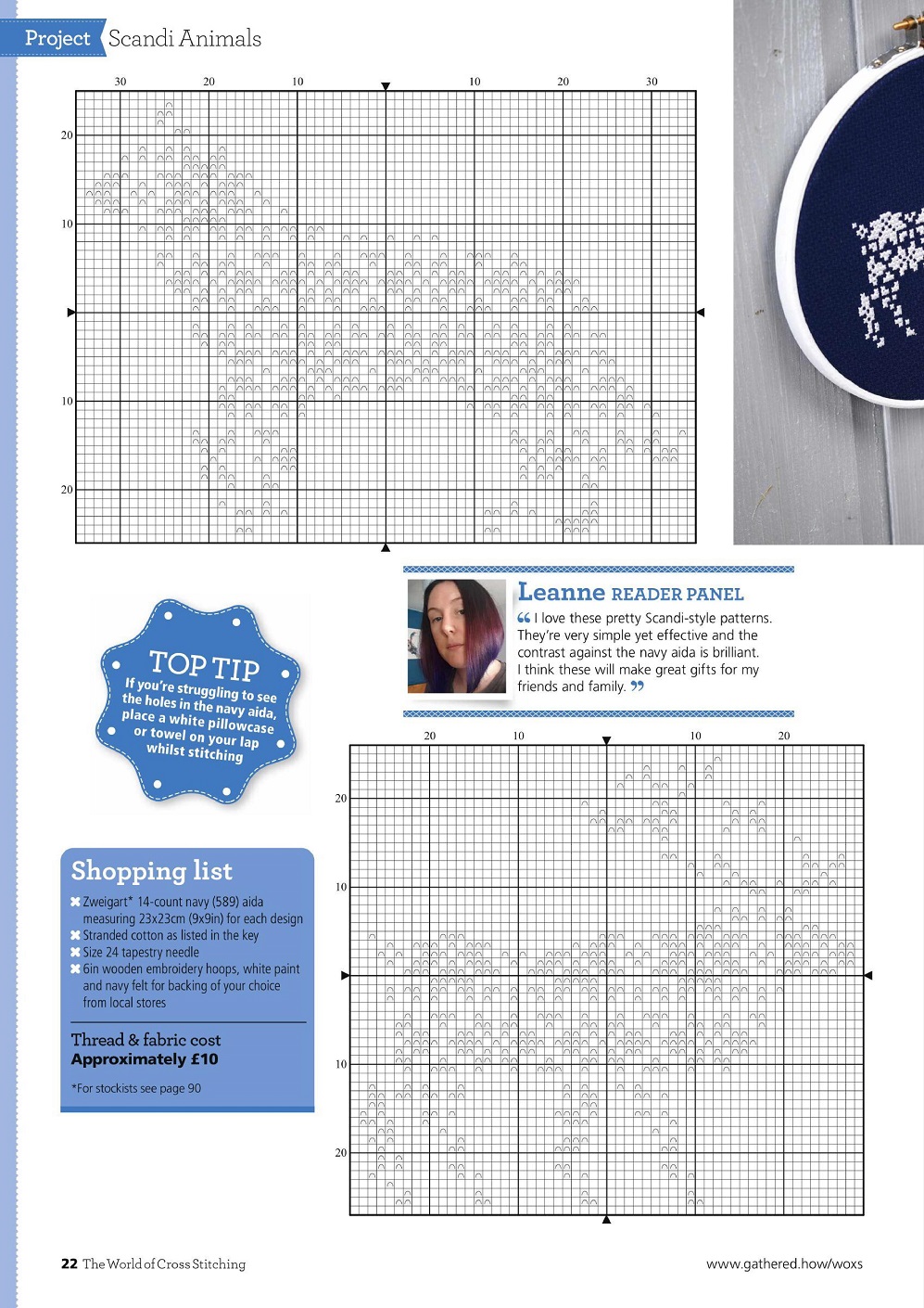 Для любителей вышивания крестом журнал "The World of Cross Stitching" №315 2021