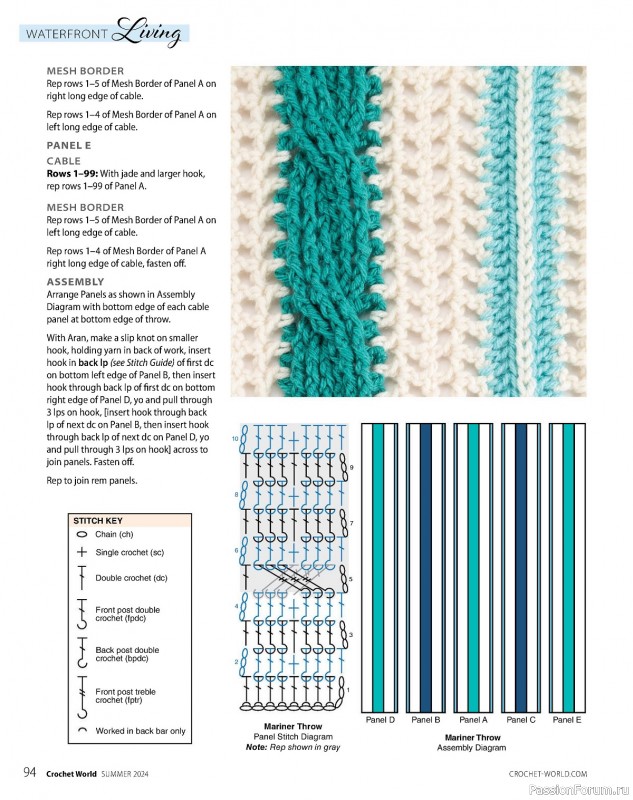 Вязаные проекты крючком в журнале «Crochet World – Summer 2024»