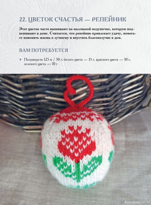 Вязаные проекты в книге «Вяжем на спицах елочные шары»