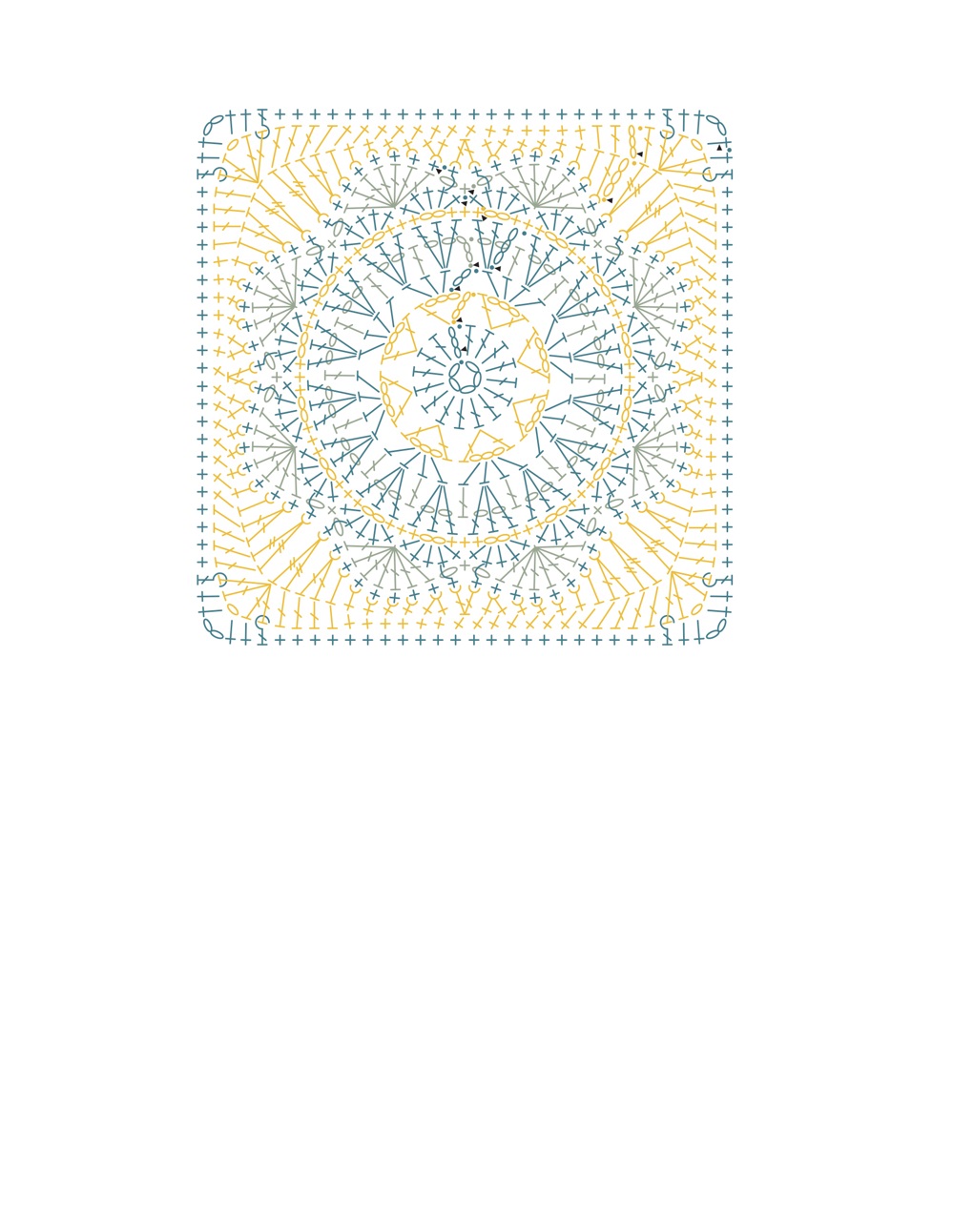 Коллекция проектов крючком в книге &laquo;100 Crochet Tiles&raquo;