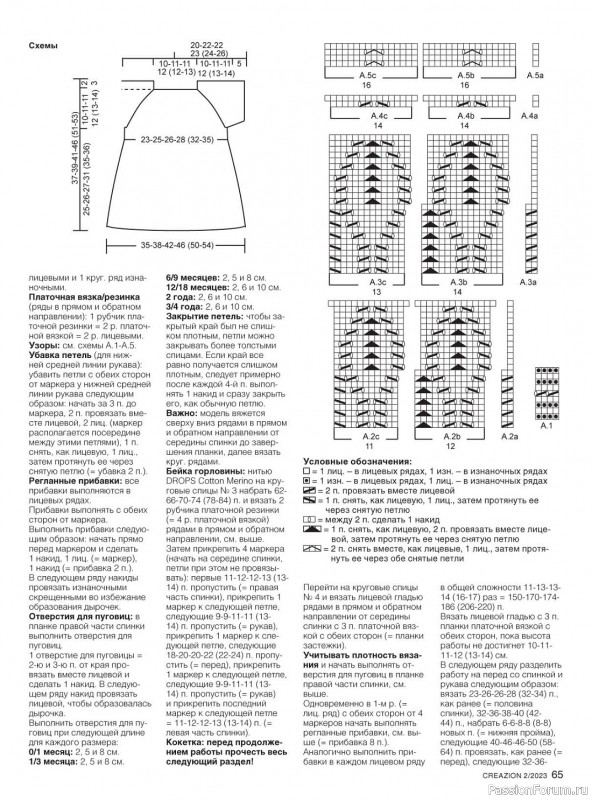Вязаные модели спицами в журнале «Creazion №2 2023»