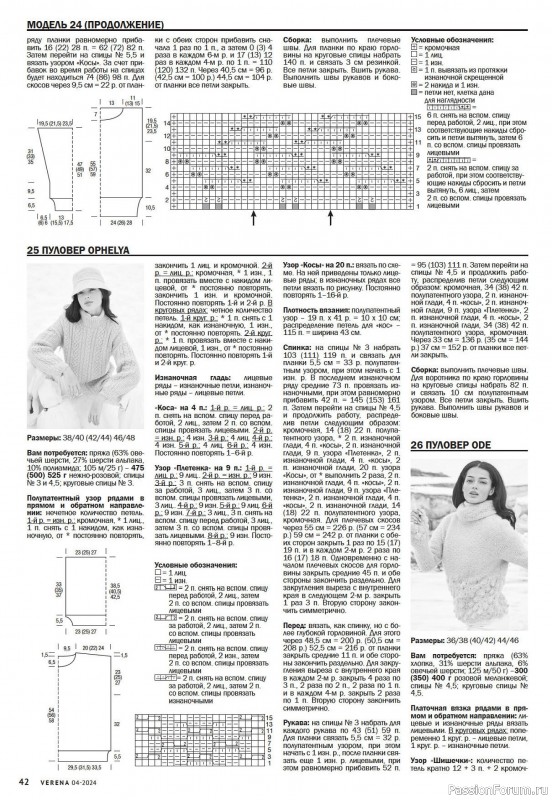 Вязаные модели в журнале «Verena №4 2024»