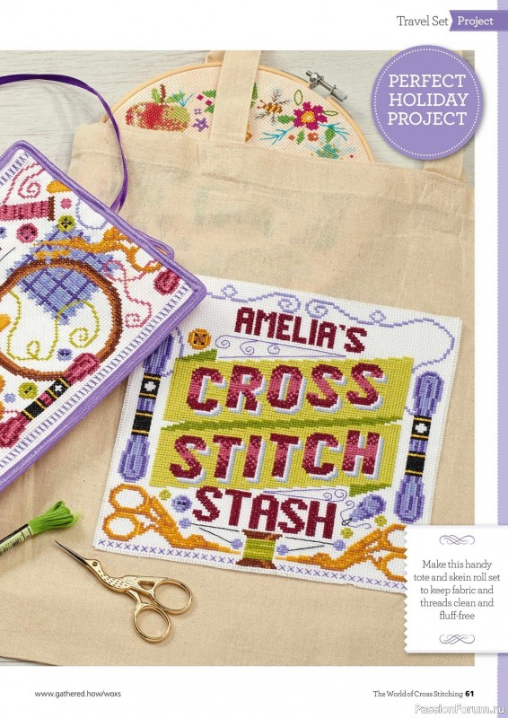 Коллекция вышивки в журнале «The World of Cross Stitching №322 2022»
