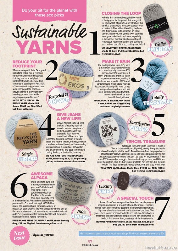 Вязаные проекты спицами в журнале «Let's Knit №193 2023»