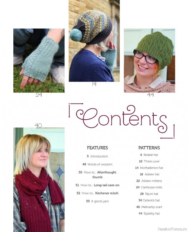Коллекция моделей шапок в книге «Coop Knits Toasty - Volume 1-2»
