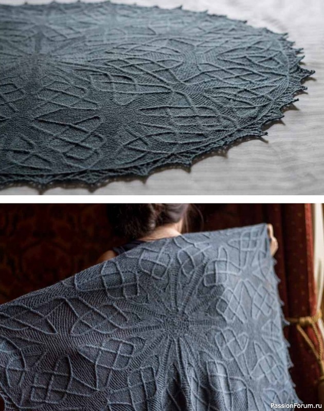 Коллекция узоров для шалей в книге «Celtic Cable Shawls»