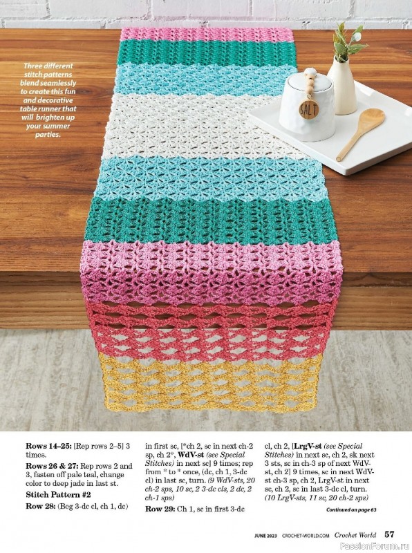 Вязаные проекты крючком в журнале «Crochet World - June 2023»