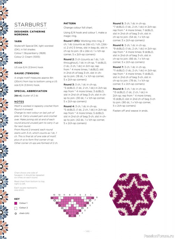 Вязаные проекты в журнале «100 Crochet Tiles – 1st Edition 2023». Продолжение