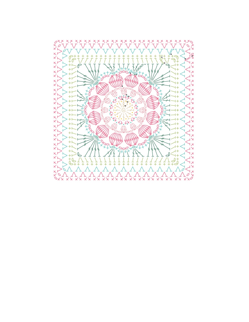 Коллекция проектов крючком в книге &laquo;100 Crochet Tiles&raquo;