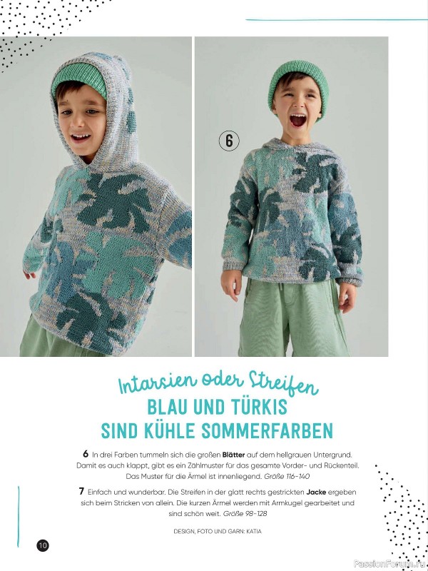Вязаные модели для детей в журнале «Kinder Maschenmode №2 2024»