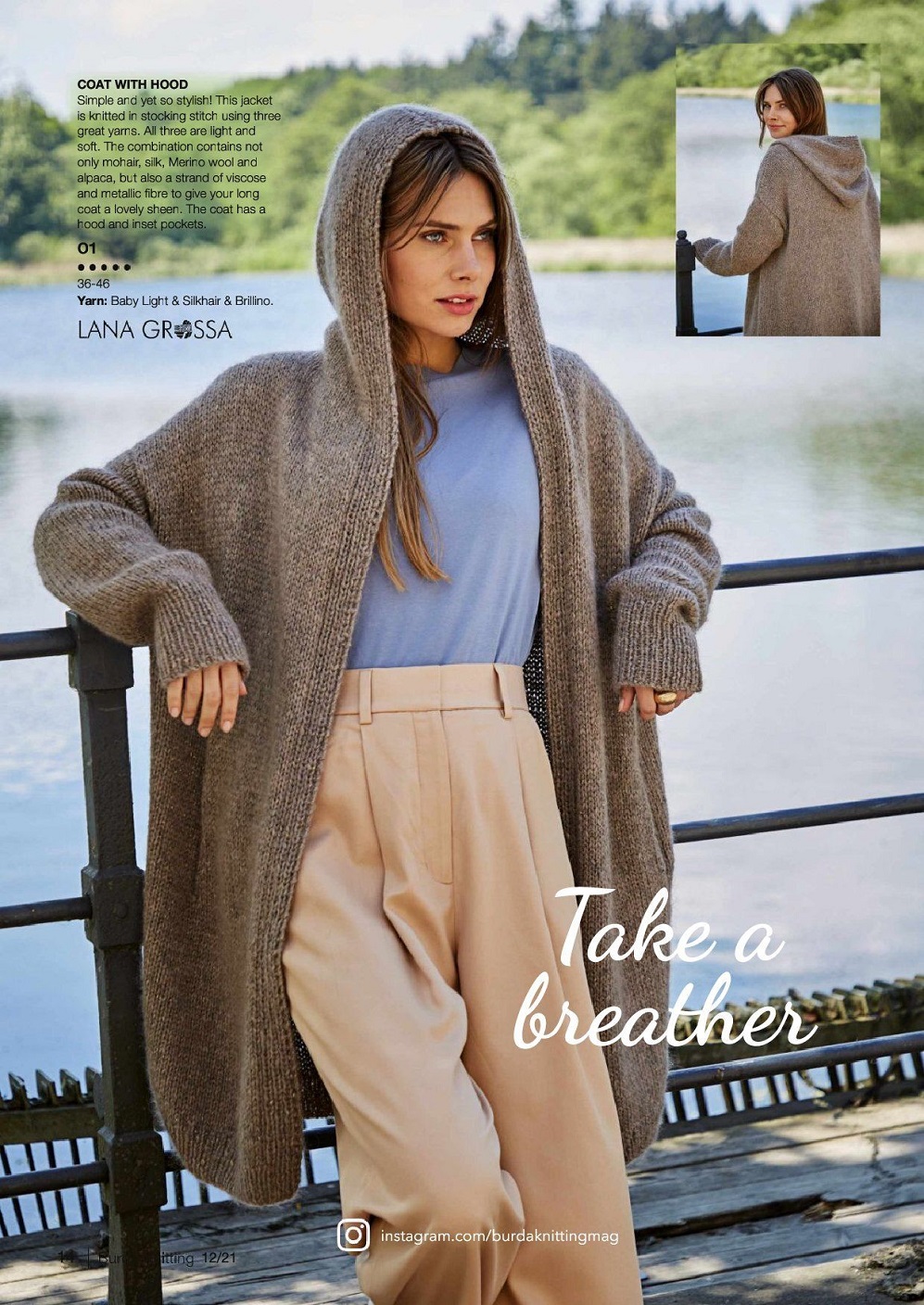 Модели спицами в журнале "Burda Knitting" №12 2021