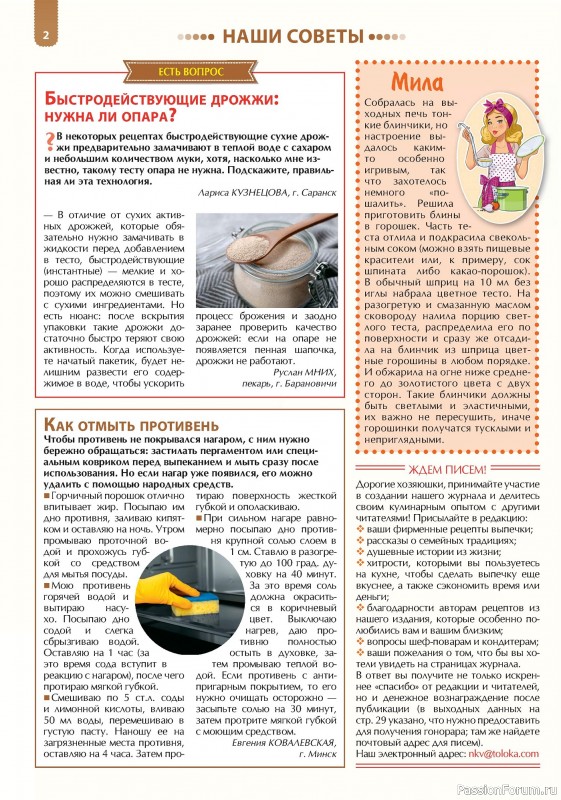 Коллекция кулинарных рецептов в журнале «Наша кухня. Выпечка №2 2024»