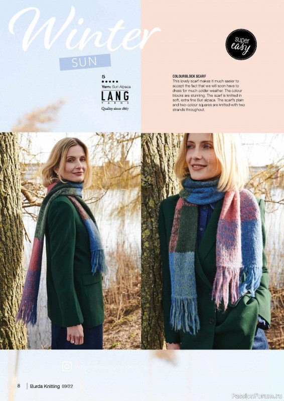 Вязаные модели спицами в журнале «Вurda Knitting №9 2022»