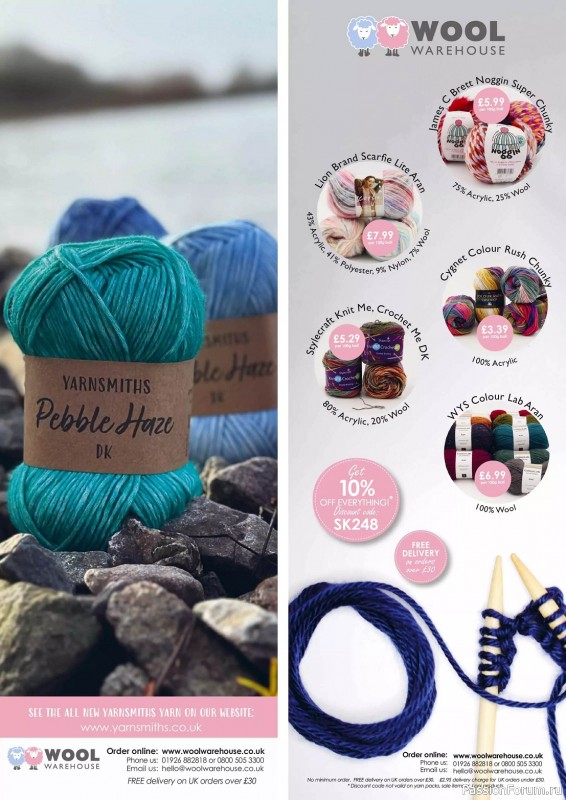 Вязаные проекты крючком в журнале «Simply Knitting №248 2024»