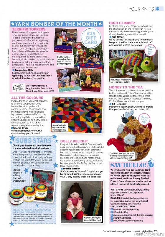 Вязаные проекты крючком в журнале «Simply Knitting №252 2024»