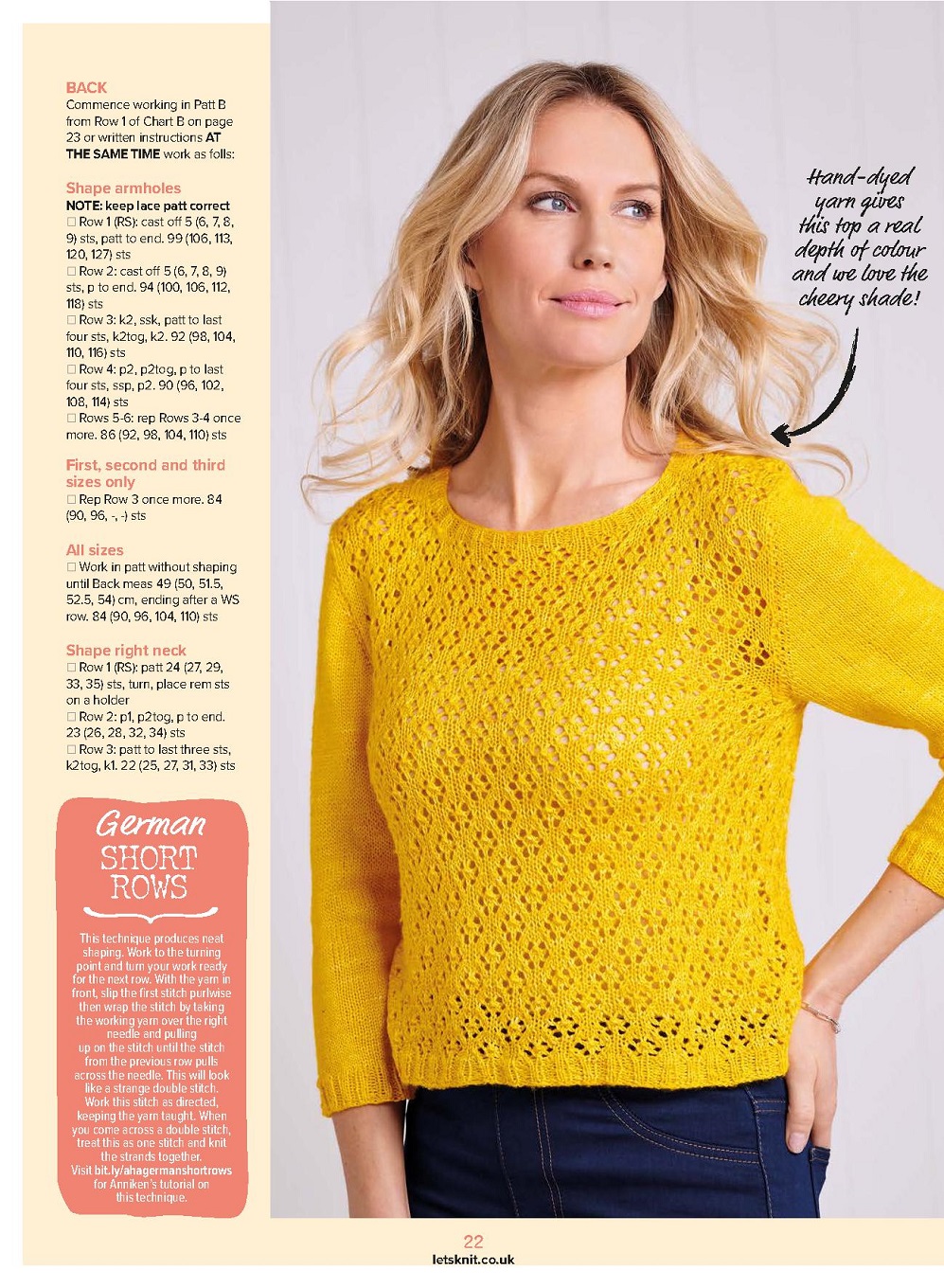 Вязаные модели спицами в журнале &quot;Let&#039;s Knit №181 2022&quot;.