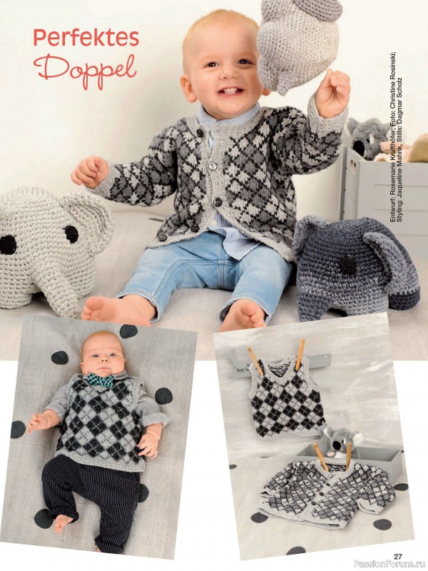 Вязаные модели для детей в журнале «Baby Strick №3 2024»