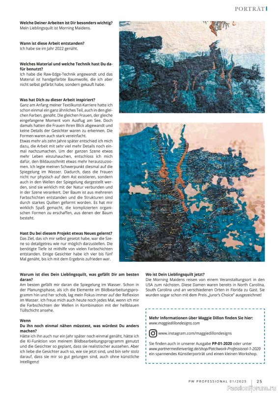 Коллекция проектов для рукодельниц в журнале «Patchwork Professional №1 2025»
