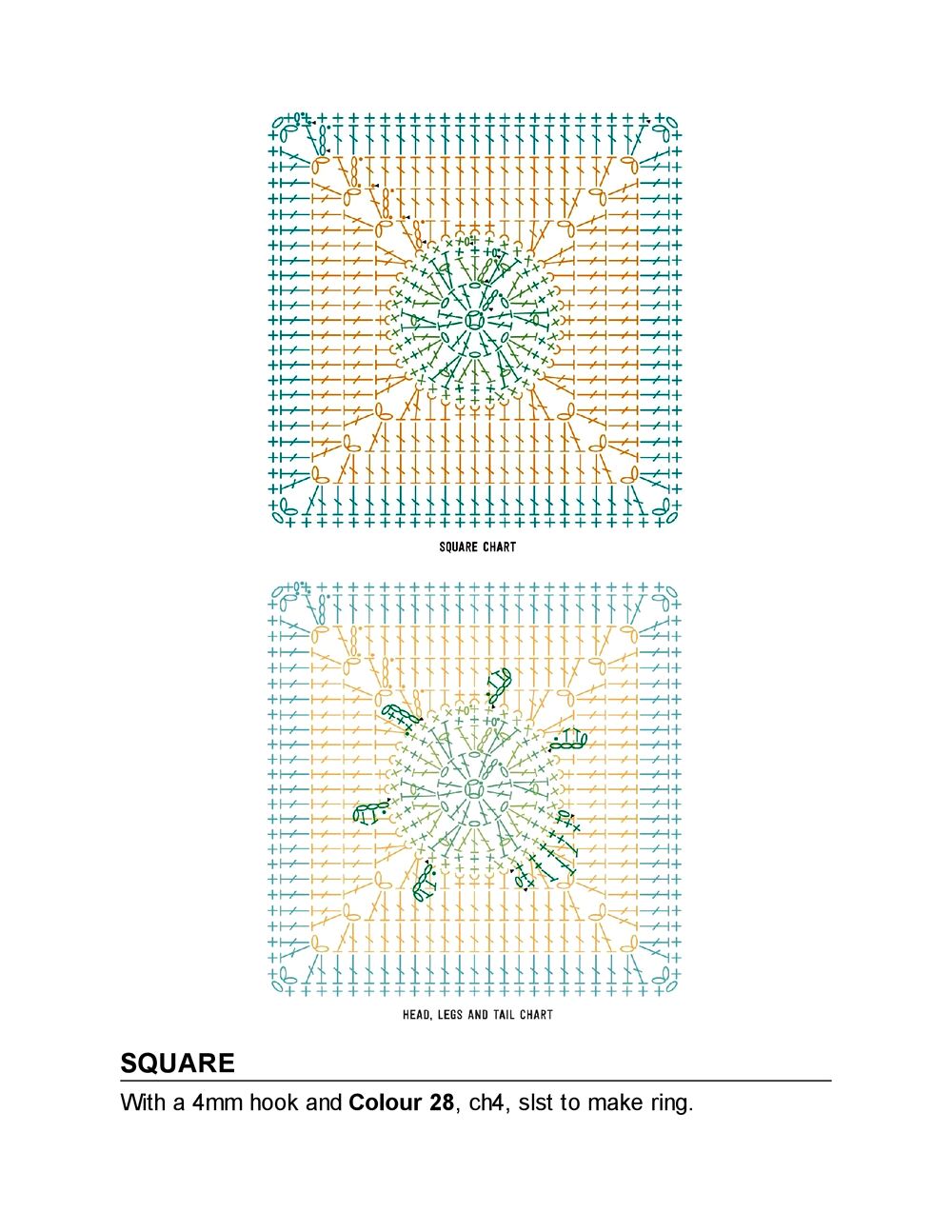 Коллекция "бабушкиных квадратов" в книге «3D Animal Granny Squares»