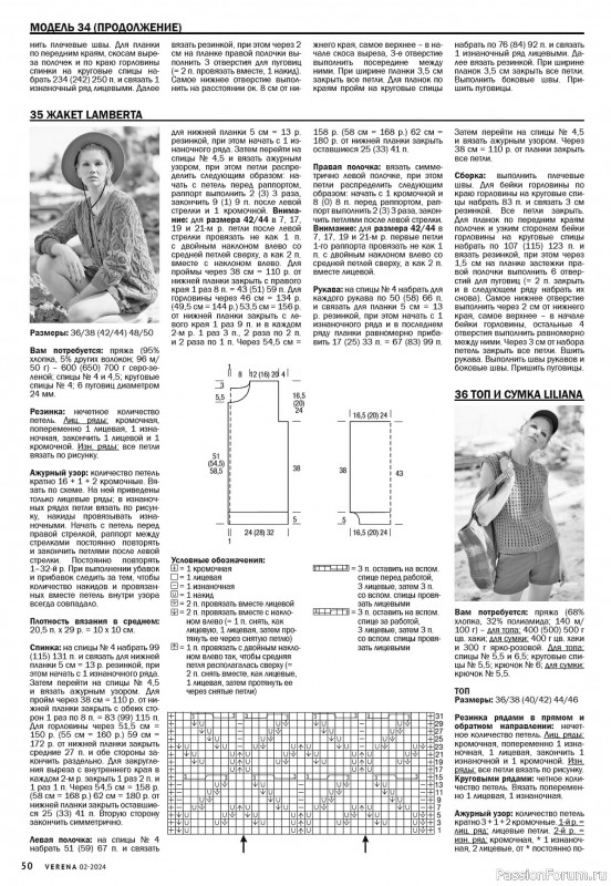 Вязаные модели в журнале «Verena №2 2024»