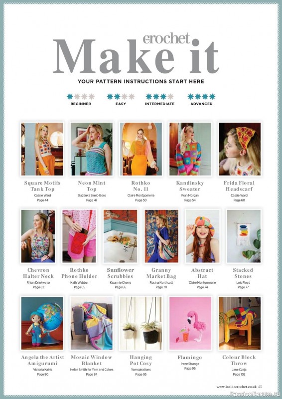 Вязаные проекты крючком в журнале «Inside Crochet №149 2022»