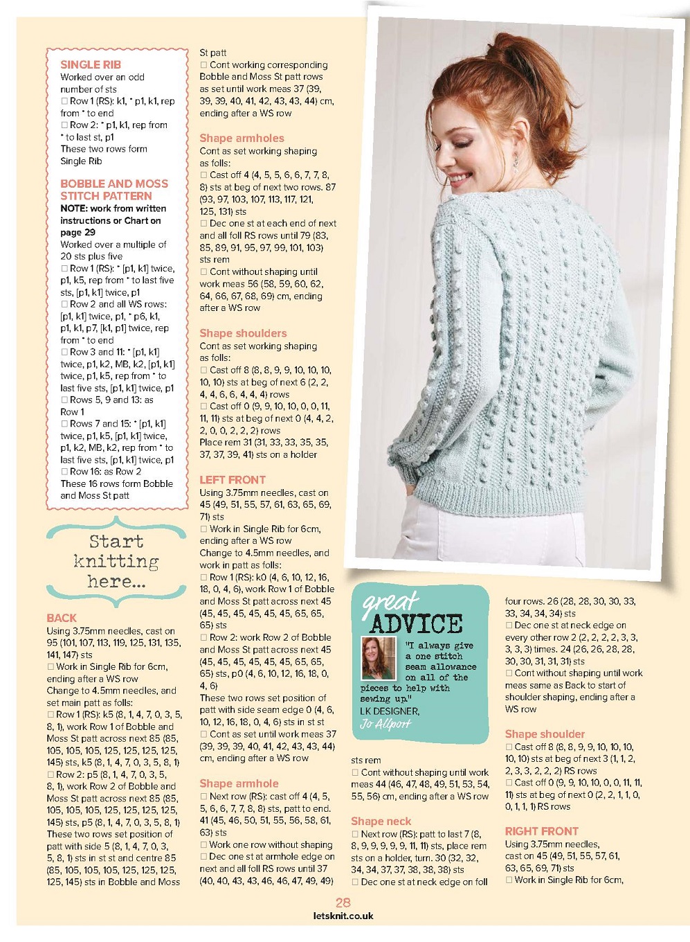 Вязаные модели спицами в журнале &quot;Let&#039;s Knit №181 2022&quot;.