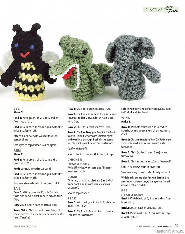 Вязаные проекты крючком в журнале «Crochet World Specials - Late Spring 2024»