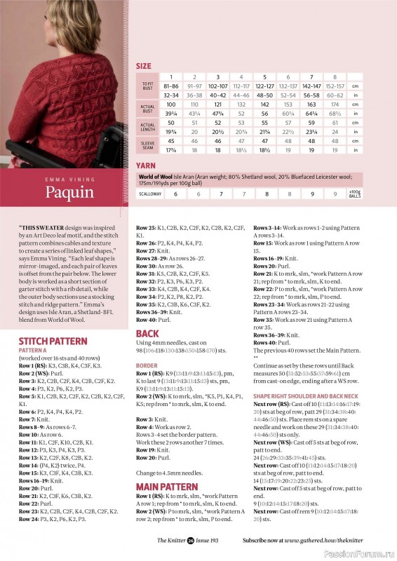 Вязаные проекты спицами в журнале «The Knitter №193 2023»
