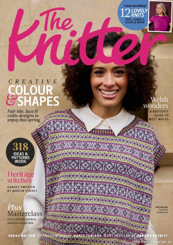 Вязаные проекты спицами в журнале &laquo;The Knitter №215 2025&raquo;