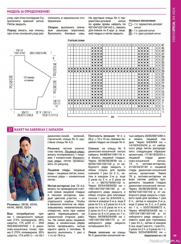 Вязаные модели в журнале «Модное вязание №4 2024»
