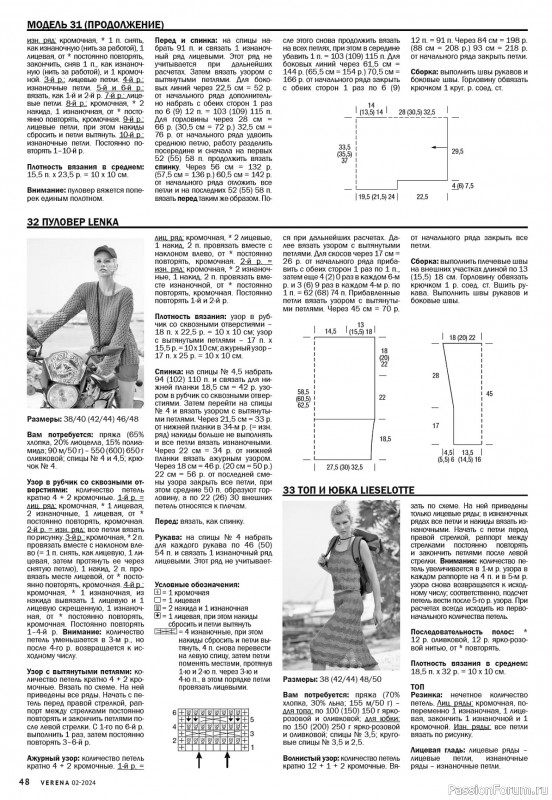 Вязаные модели в журнале «Verena №2 2024»