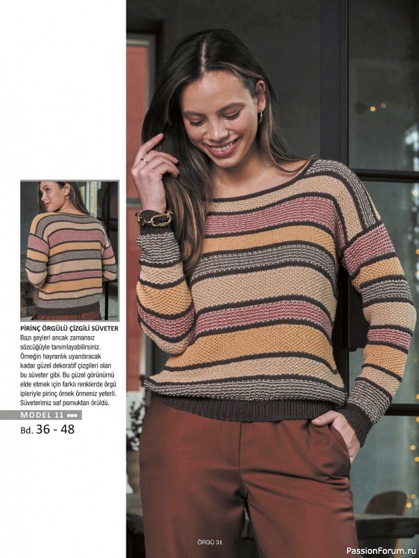Коллекция проектов крючком и спицами в журнале «Burda Orgu №1 2022»