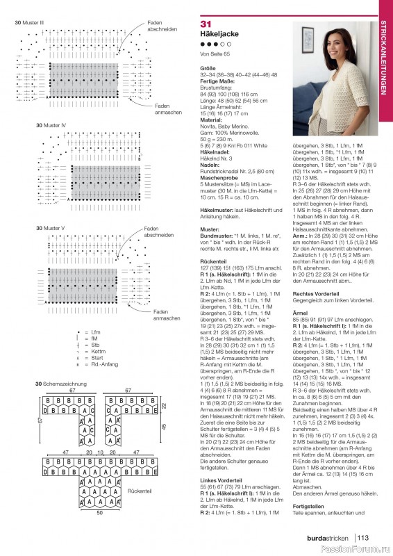 Вязаные модели в журнале «Burda Stricken №3 2020»