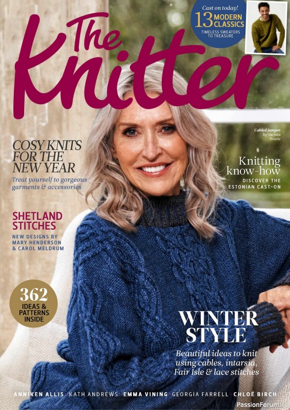 Вязаные проекты спицами в журнале «The Knitter №209 2024»
