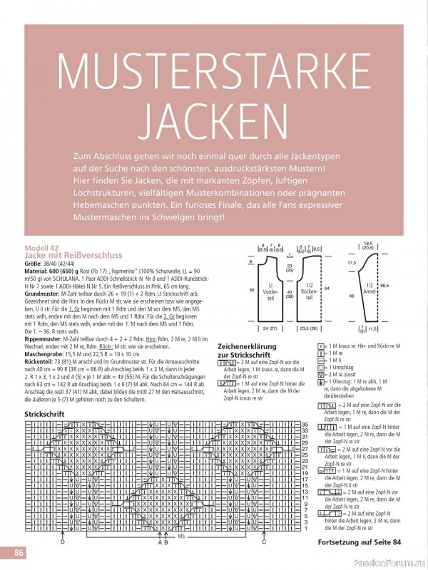 Вязаные проекты в журнале «Hundert Seiten voller Ideen Jacken №1 2023»