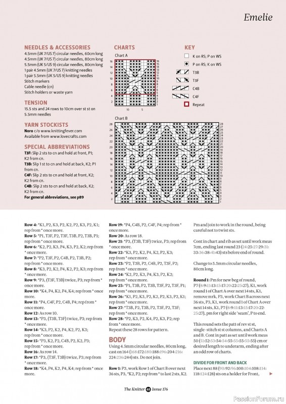 Вязаные модели спицами в журнале «The Knitter №176 2022»