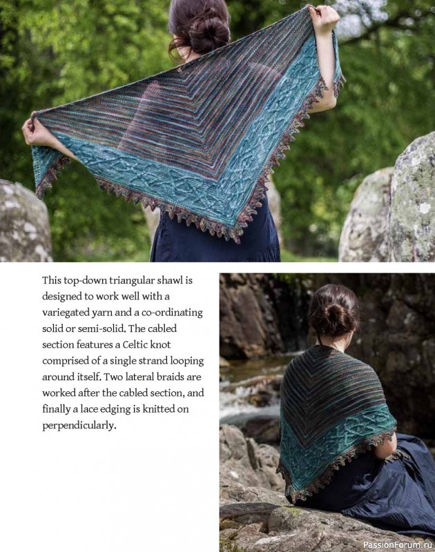 Коллекция узоров для шалей в книге «Celtic Cable Shawls»